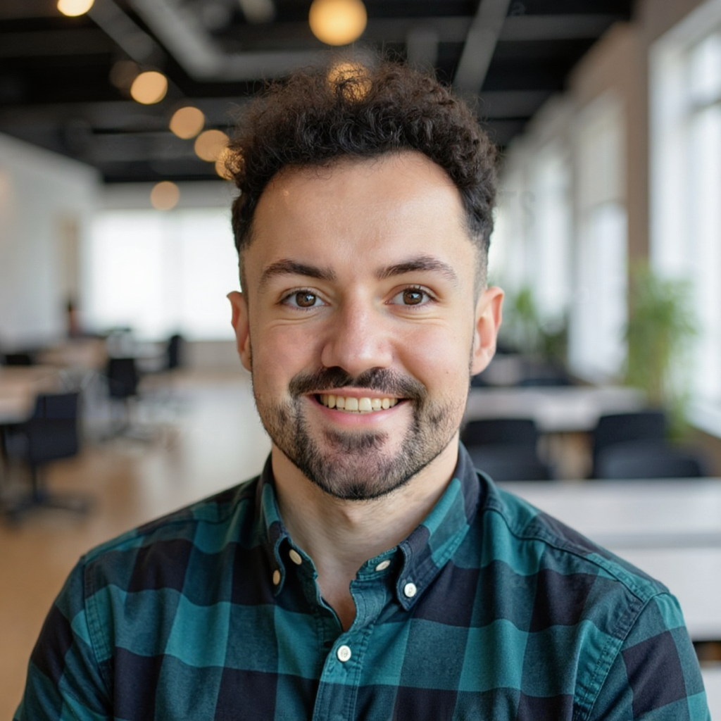 Jota, consultor digital, en su oficina
